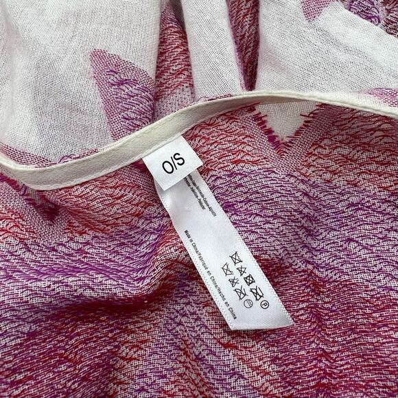 Anthropologie Jacinda Cropped Cardigan Flowy Wide Sleeves Pink White Kimono - Picture 3 of 7